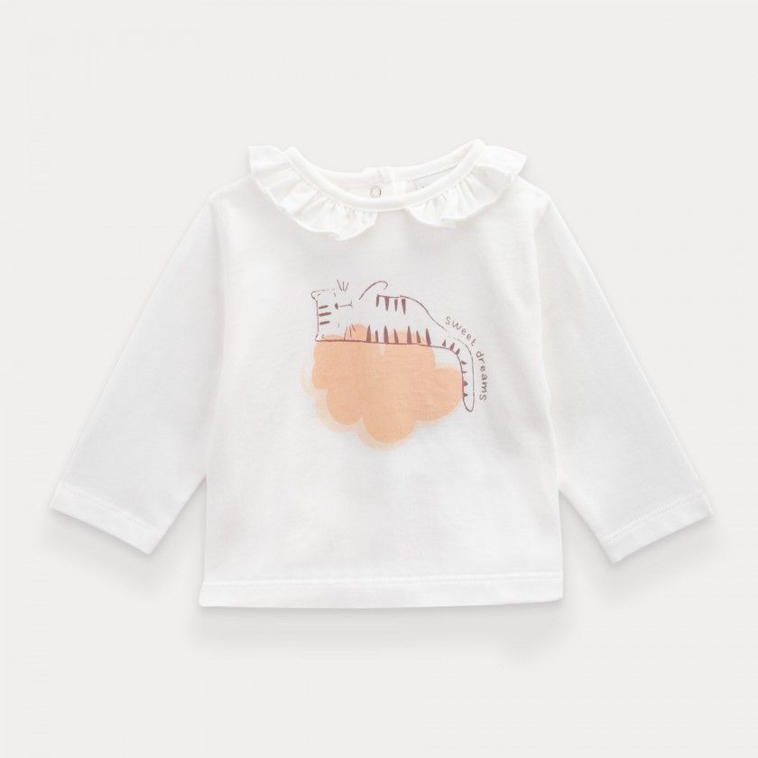 T-Shirt Sweet Dreams de beb menina em algodo orgnico