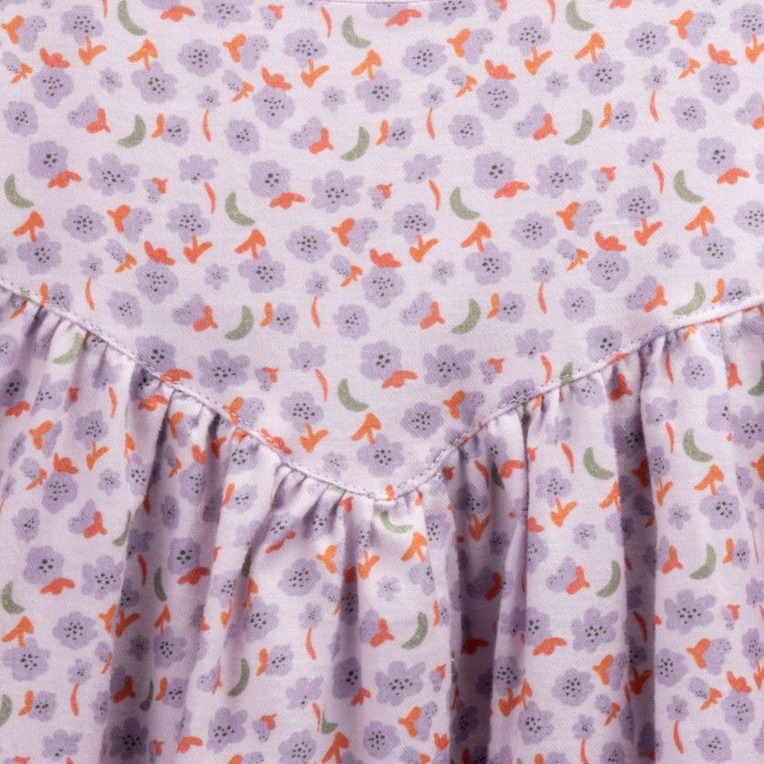 Vestido Suzie de menina em algodo estampado