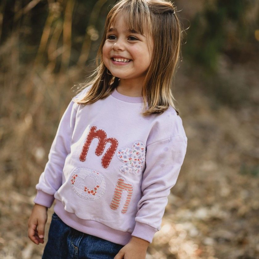 Moon Star sweatshirt for girl in cotton