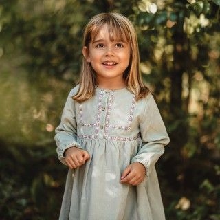 Maisie dress for girl in corduroy
