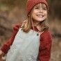 Emmie pinafore dress for girl in cotton twill