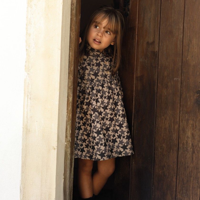 Vestido Stars de menina em bombazine