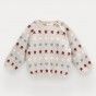 Heart and Stars knitted sweater for baby girl