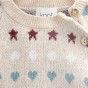 Heart and Stars knitted sweater for baby girl