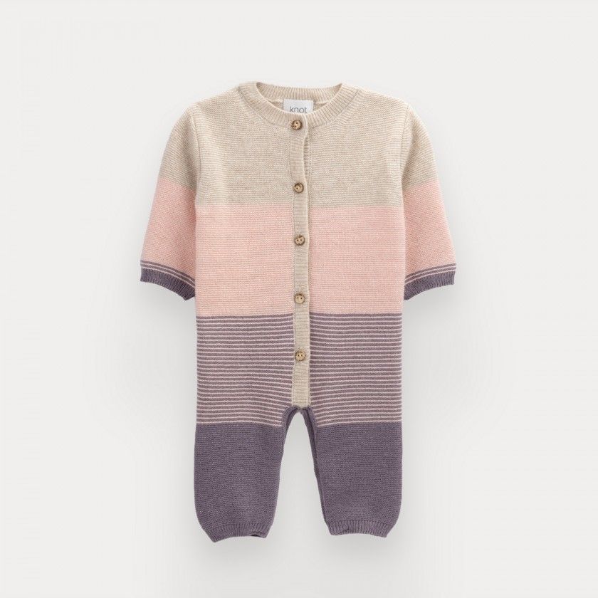 Rosalie knitted jumpsuit for baby girl