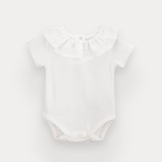 Cecile bodysuit for baby girl in organic cotton