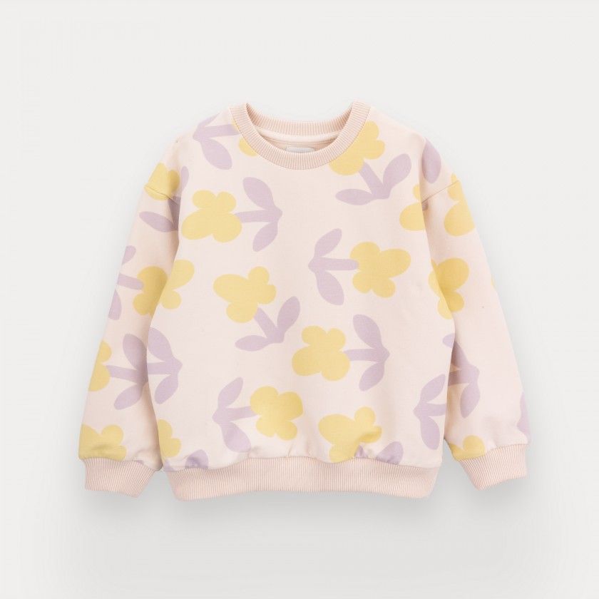 Lillies sweatshirt for girl in cotton