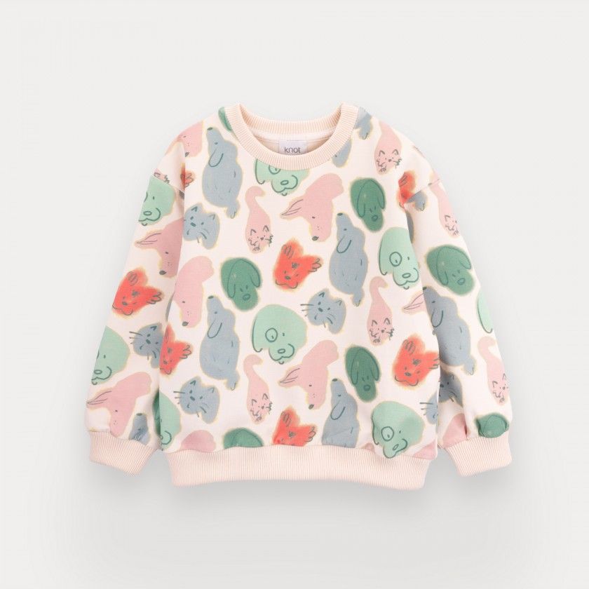 Fur-ever friends romper for kids  in cotton