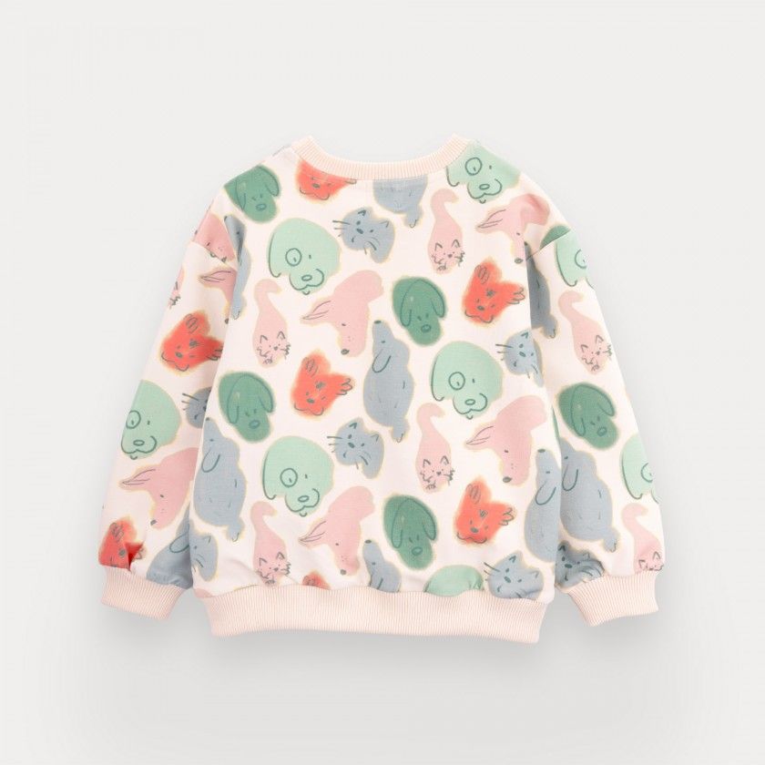 Fur-ever friends romper for kids  in cotton