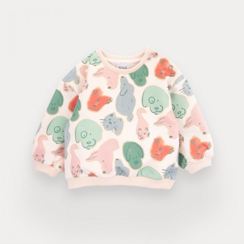 Fur-ever friends romper for baby in cotton