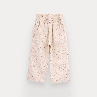 Playful Dots trousers for girl in cotton canvas