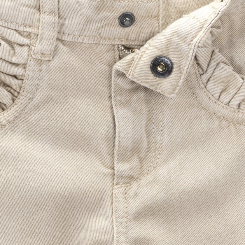 Cassy trousers for girl in cotton twill