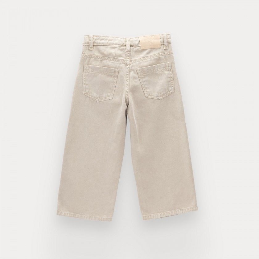 Cassy trousers for girl in cotton twill