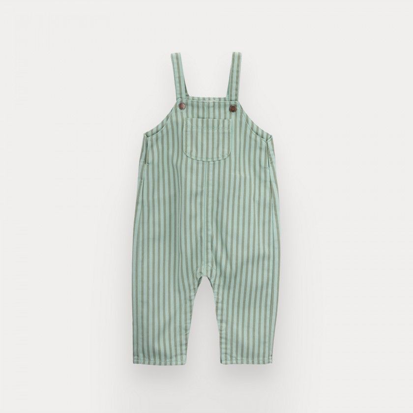 Guide overalls for baby boy in cotton twill