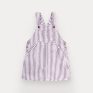 Jane pinafore for girl in cotton twill