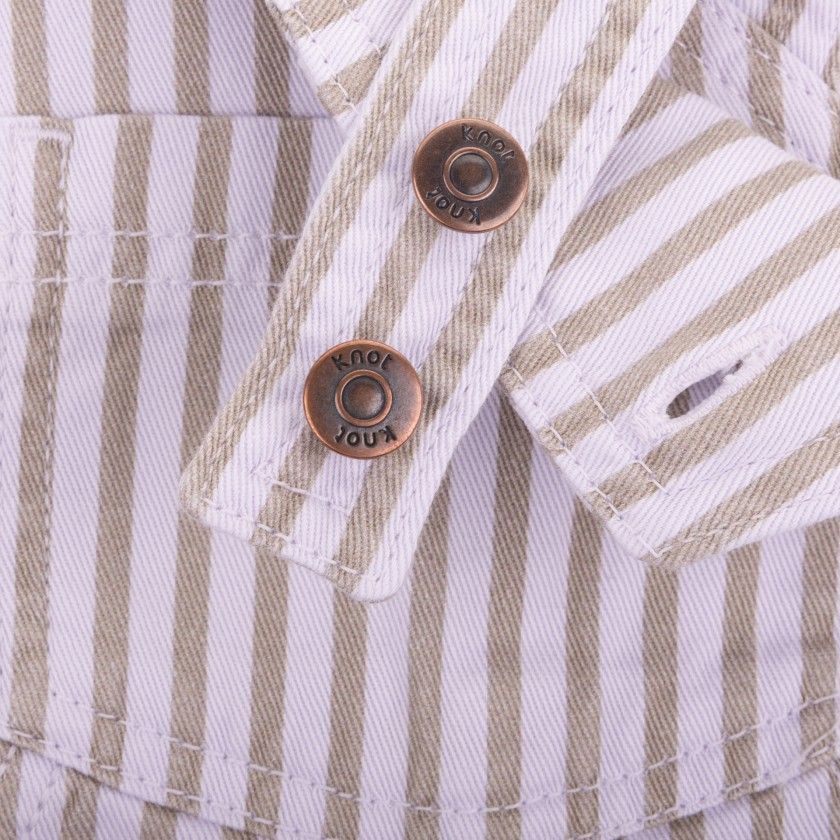 Jane pinafore for girl in cotton twill