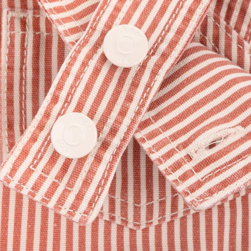 Leticia pinafore for girl in cotton canvas