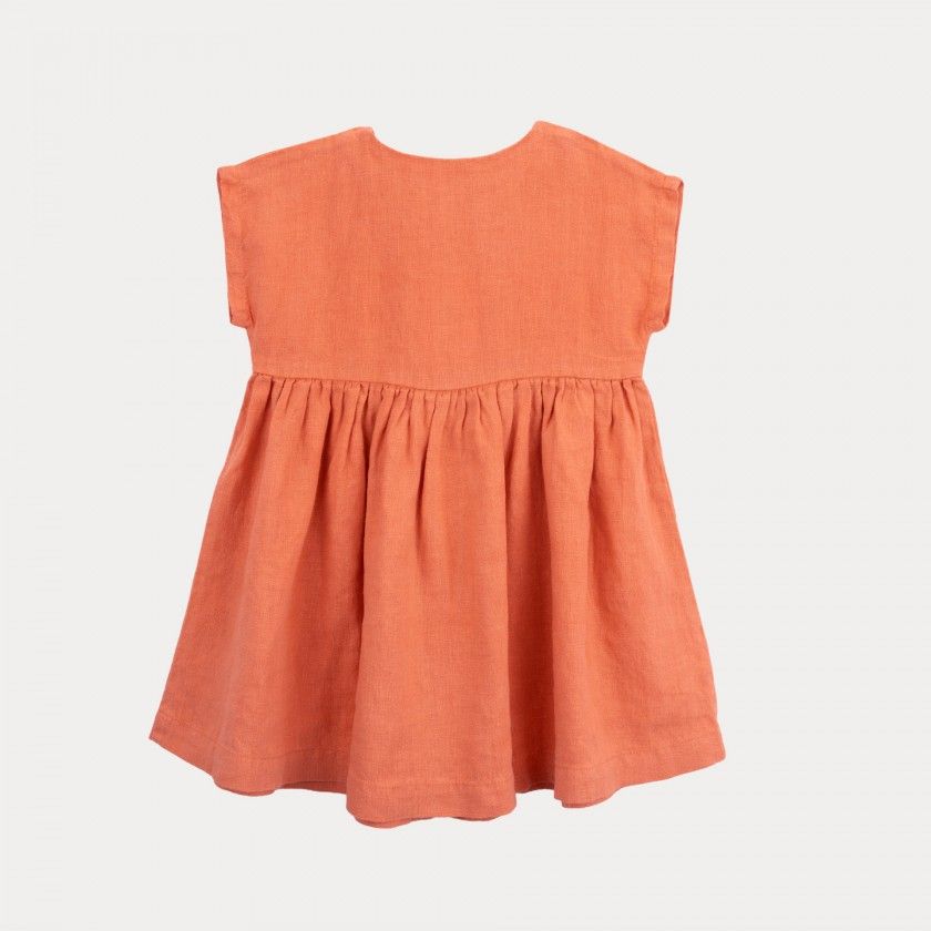 Riah dress for girl in linen