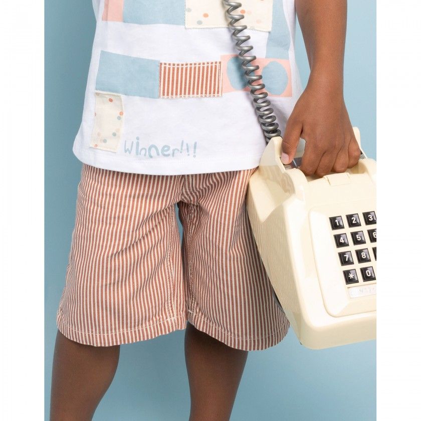 Eddie shorts for boy in cotton canvas